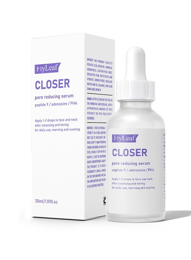 Fly Leaf Closer Pore Reducing Serum，Pore Minimizer Serum | 9 Peptides, Vegan Collagen, Adenosine, PHA | Korean Pore Minimizer for Glass Skin, Anti-Aging, Hydration, Elasticity  30ml - Image 1